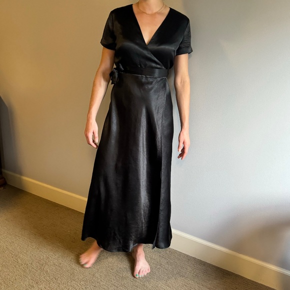 Babaton Chattel Satin Wrap Dress - Picture 4 of 9